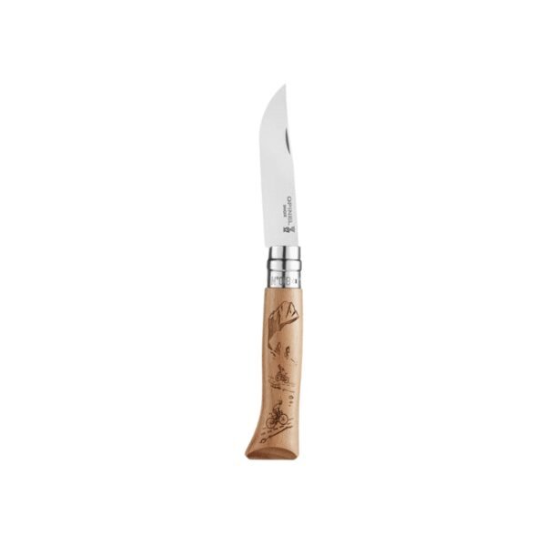 Kišeninis peilis dekoruota rankena Opinel Nr.8 Stainless Steel Engraving Biking