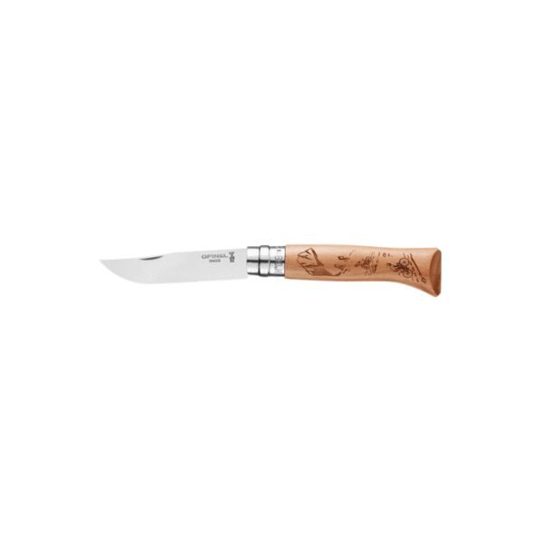 Kišeninis peilis dekoruota rankena Opinel Nr.8 Stainless Steel Engraving Biking - Image 2