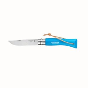Kišeninis peilis Opinel Trekking Nr.7 nerūdijančio plieno ašmenimis ir mėlyna rankena