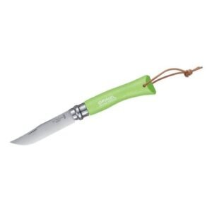 Kišeninis peilis Opinel Trekking Nr.7 nerūdijančio plieno ašmenimis ir žalia rankena