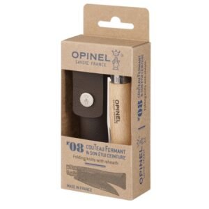 Kišeninis peilis su dėklu Opinel Stainless Nr.8 Buko rankena