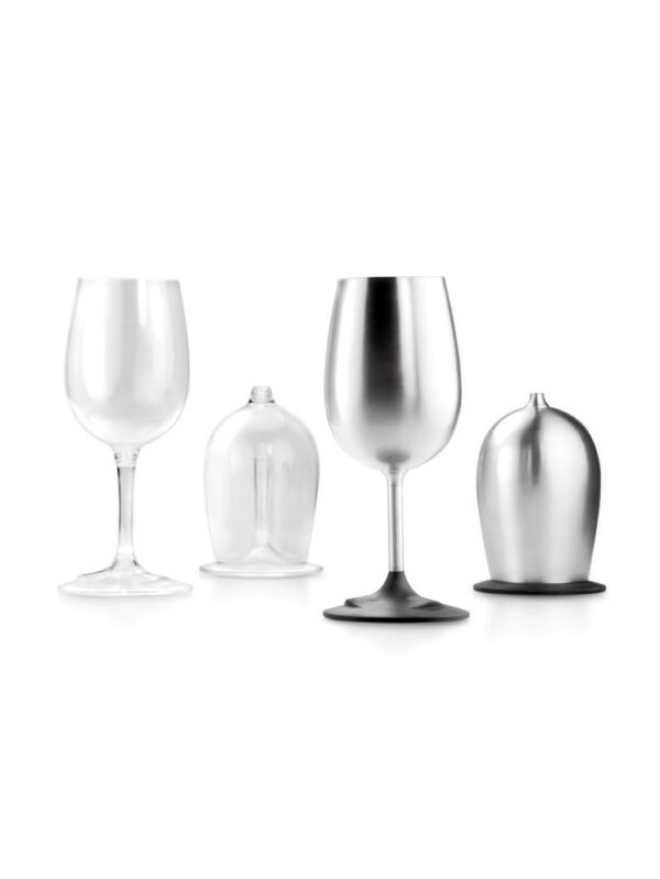 Metalinė taurė vynui GSI Outdoors Nesting Wine Glass Glacier SS - Image 4